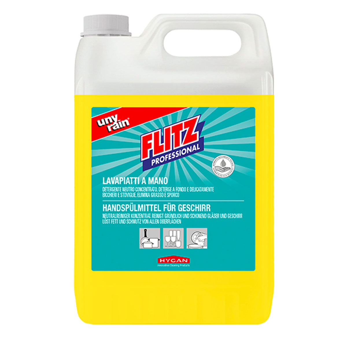 Detersivo lavapiatti a mano Flitz Unyrain 5L – Hygan