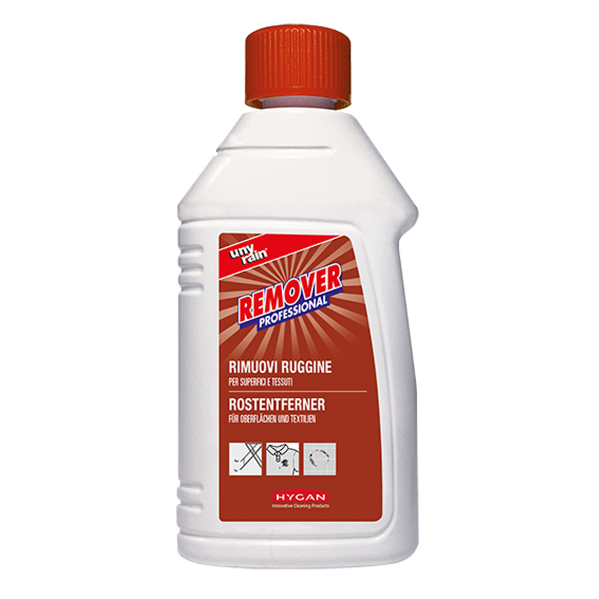 Rimuovi ruggine superfici e tessuti Remover Unyrain 250 ml – Hygan
