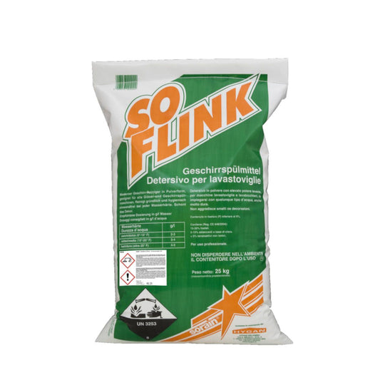 Detersivo lavastoviglie con cloro Soflink Unyrain 25 kg – Hygan