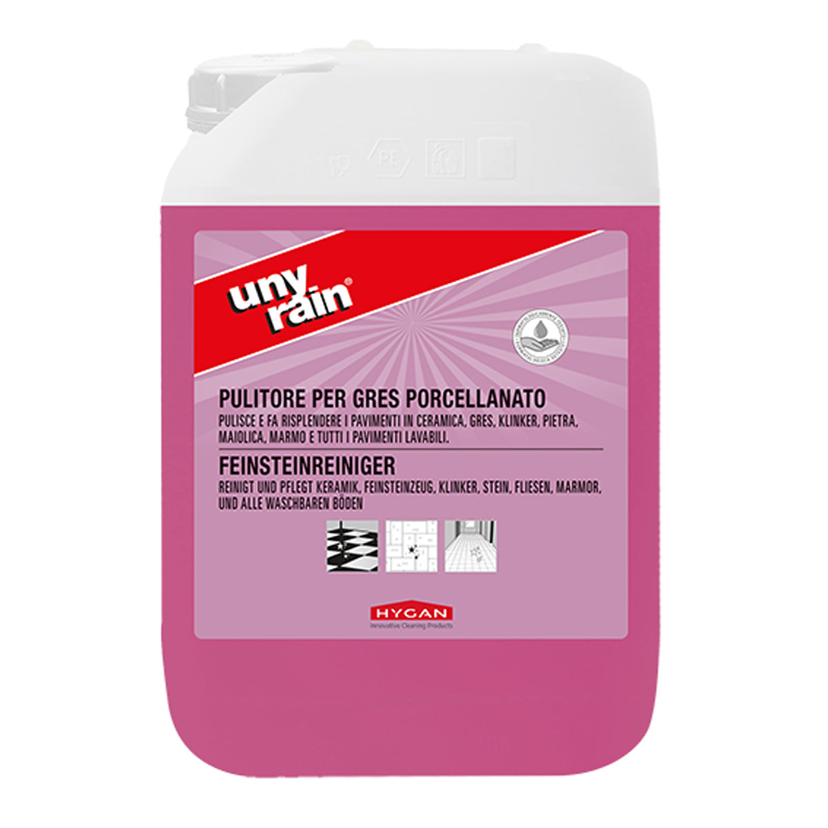 Pulitore per Gres Porcellanato Hygan Unyrain - 10L