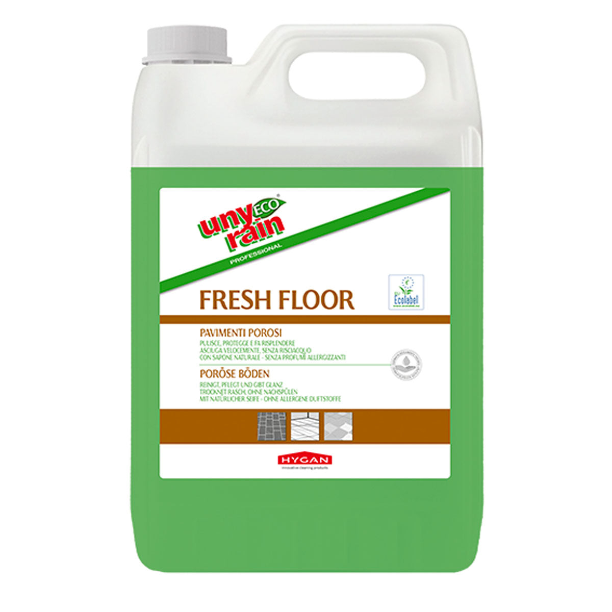 Detergente pavimenti porosi Eco Fresh Floor Unyrain 5L – Hygan