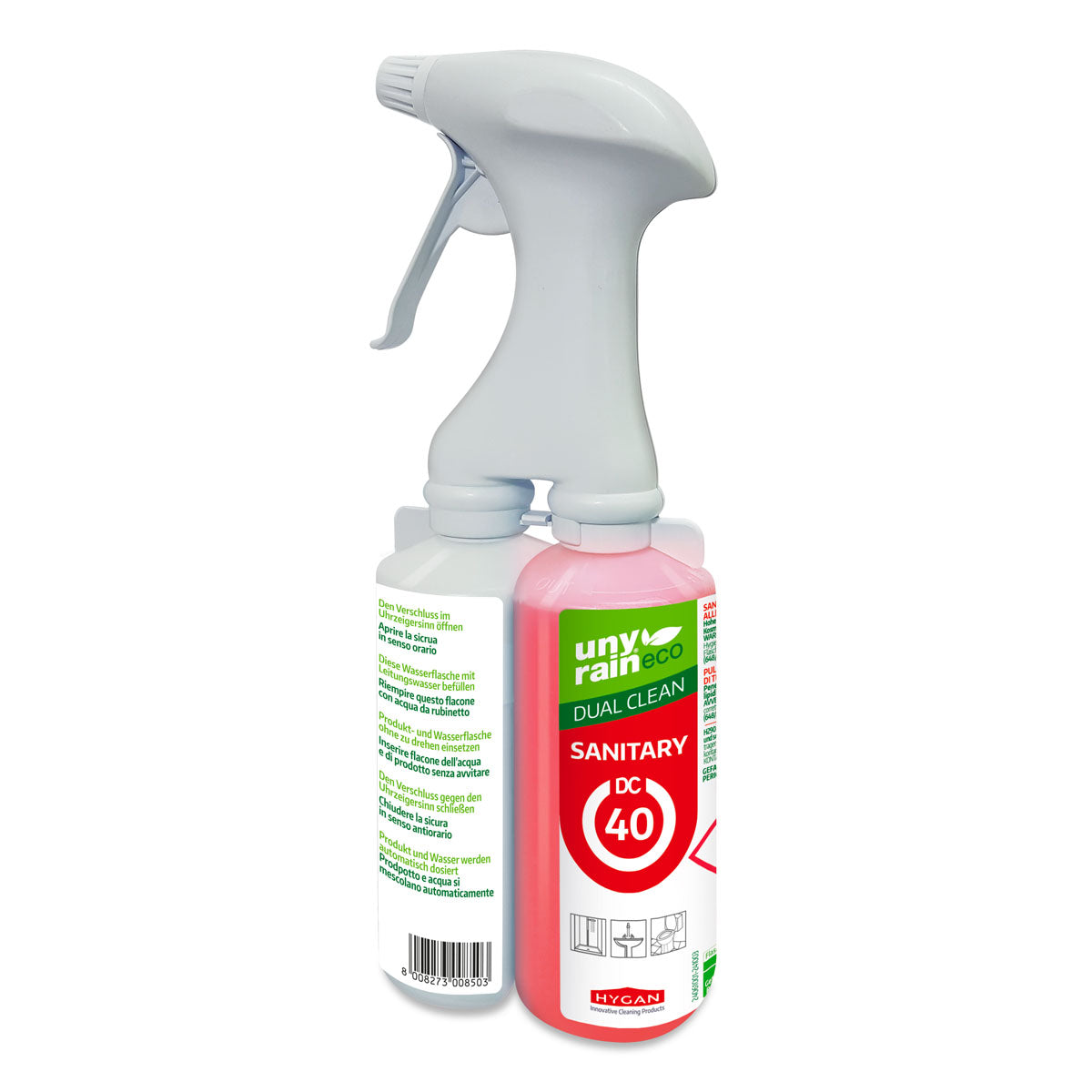 Detergente Sanitari Anticalcare Dual Clean Sanitary DC40 Hygan 5 pezzi