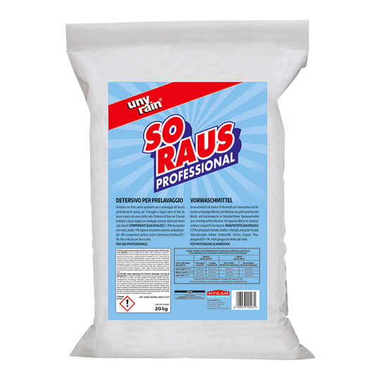 Detersivo prelavaggio bucato Soraus Unyrain 20 kg – Hygan
