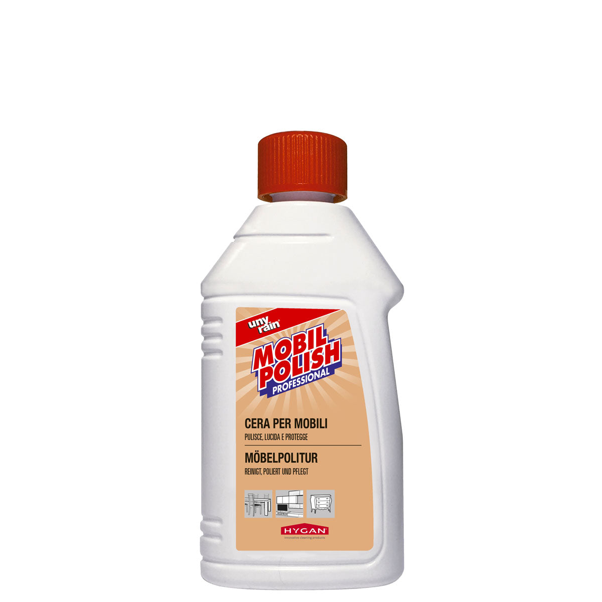 Lucidante Mobili con Cera d'Api Hygan Unyrain Mobilpolish 250 ml