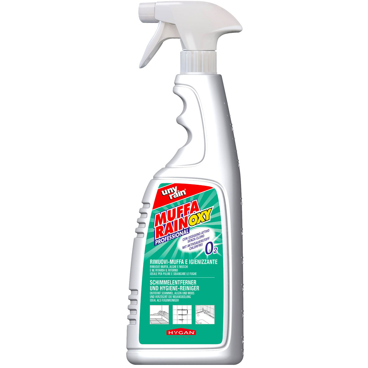 Rimuovi Muffa con Ossigeno Attivo Hygan Unyrain Muffarain Oxy 750 ml
