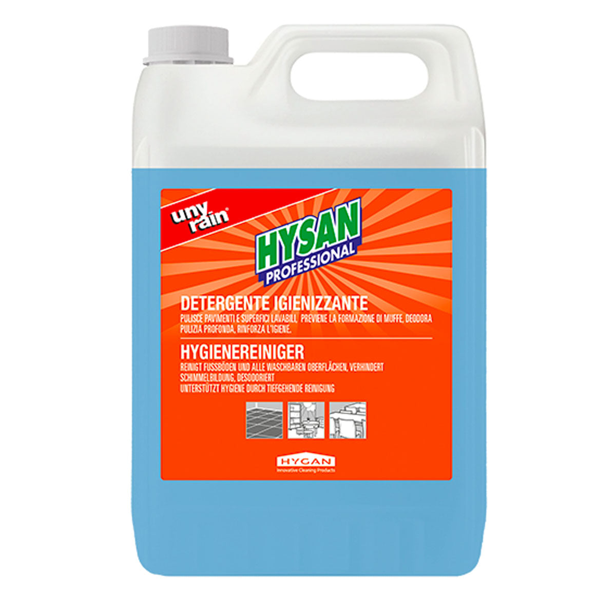 Detergente Igienizzante Professionale Hygan Unyrain Hysan 10L