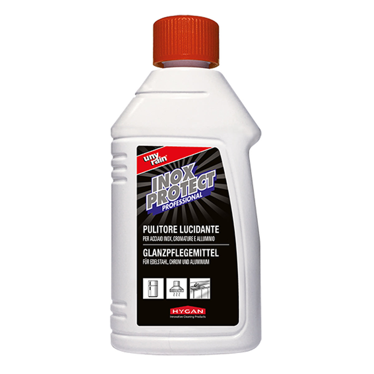 Pulitore acciaio inox Inox Protect Unyrain 250 ml – Hygan