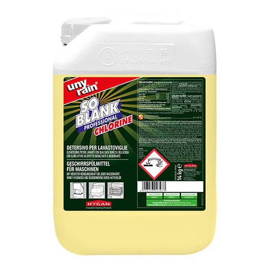 Detersivo lavastoviglie cloro attivo Soblank Chlorine Unyrain 14 kg – Hygan